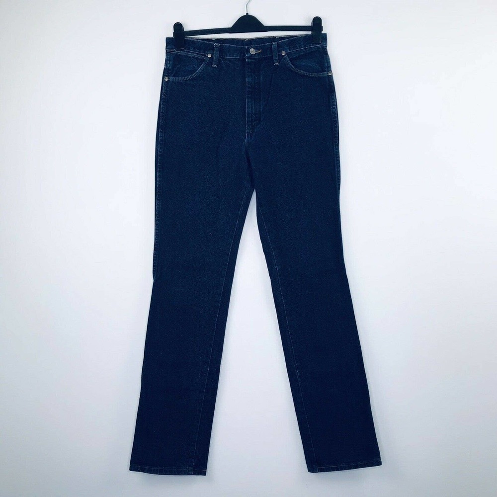 Wrangler 34X36 Blue Jeans Straight Dark